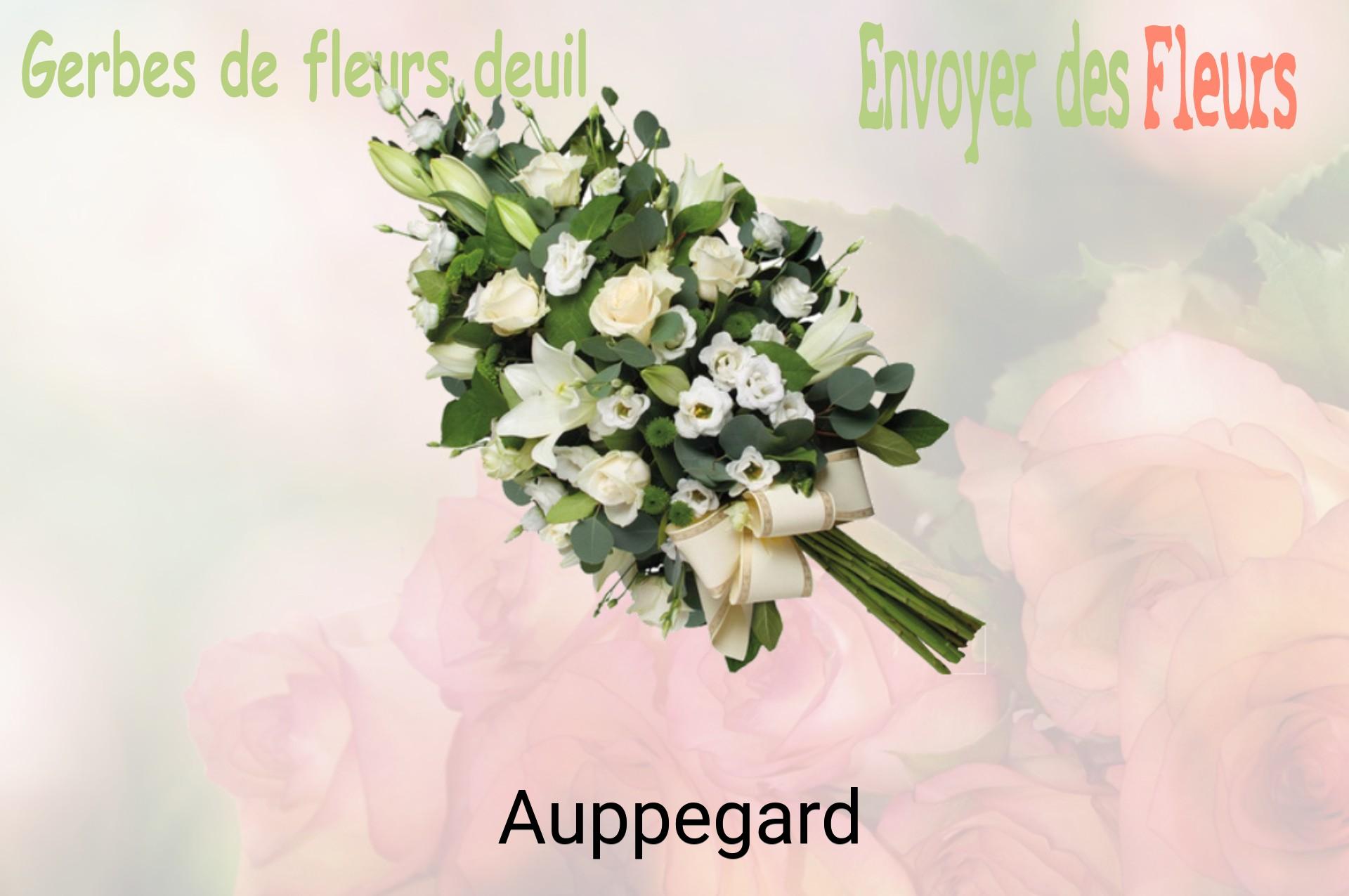 Gerbe de fleurs de deuil livrée à Auppegard